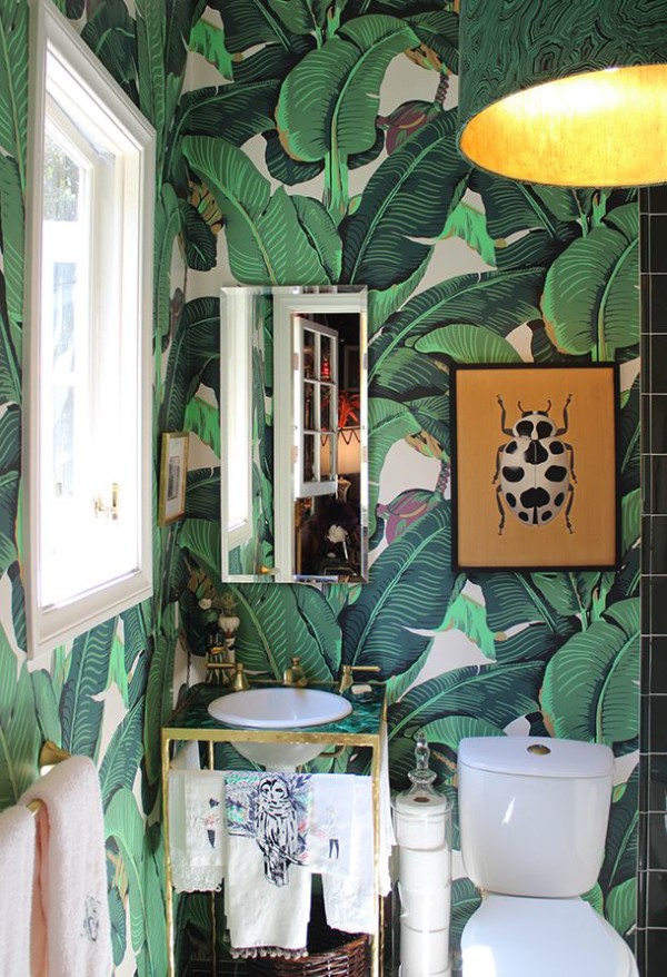 The Martinique Banana Leaf and Brazilliance Wallpaper