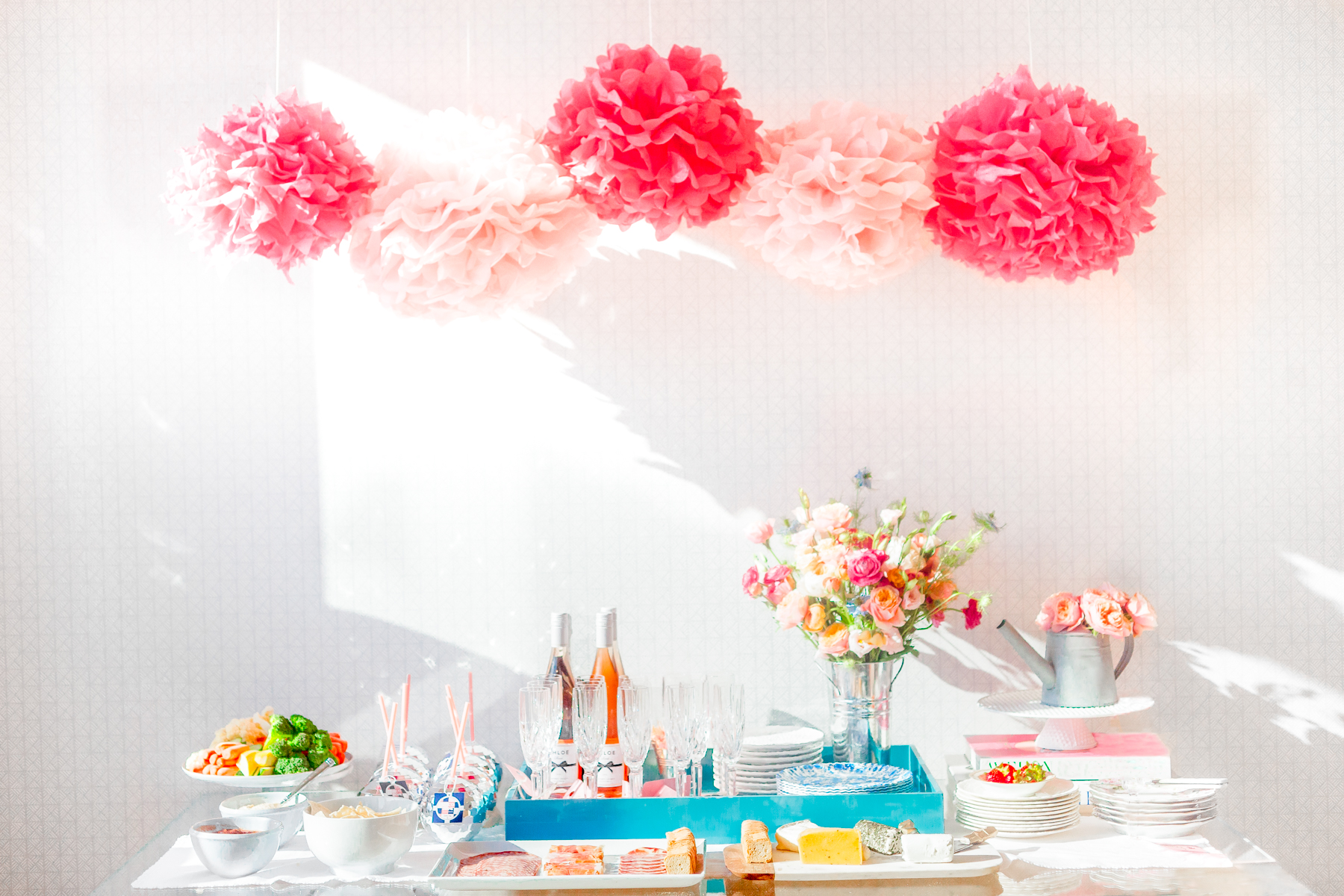 Party Ideas Flower Crown Party Table Setting