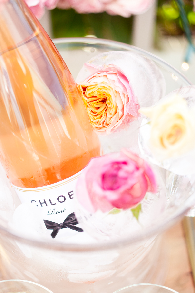 Chloe Wine Rose All Day Flower Ice Cubes DIY