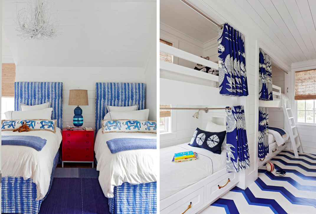 Blue-And-White-Kids-Bedroom-Beach-House-Bunk-Beds